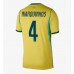 Brasil Marquinhos #4 Hjemmedrakt VM 2026 Korte ermer
